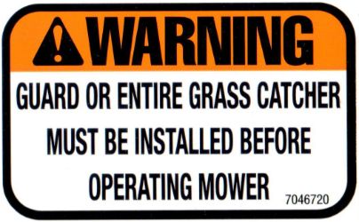 Briggs & Stratton 7046720SM Chute Deflecto Decal 