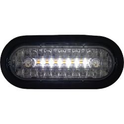 Buyers Products 5626412 6 Inch 17-LED Combination Stop/Turn/Tail, Backup & Amber Strobe Light, Amber/Clear, Not Heated - BUY 5626412