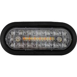 Buyers Products 5626412 6 Inch 17-LED Combination Stop/Turn/Tail, Backup & Amber Strobe Light, Amber/Clear, Not Heated - BUY 5626412