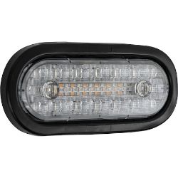 Buyers Products 5626412 6 Inch 17-LED Combination Stop/Turn/Tail, Backup & Amber Strobe Light, Amber/Clear, Not Heated - BUY 5626412