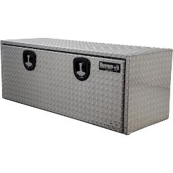 Buyers Products 1705110 18" x 18" x 48" Aluminum Underbody Toolbox with Aluminum Recessed Door and 2 T-Handle Latches - BUY 1705110