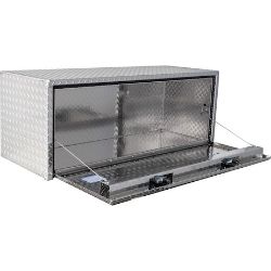 Buyers Products 1705110 18" x 18" x 48" Aluminum Underbody Toolbox with Aluminum Recessed Door and 2 T-Handle Latches - BUY 1705110