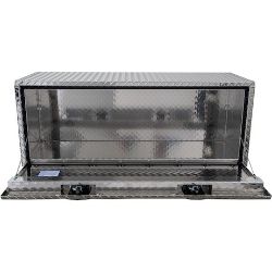 Buyers Products 1705110 18" x 18" x 48" Aluminum Underbody Toolbox with Aluminum Recessed Door and 2 T-Handle Latches - BUY 1705110