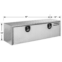 Buyers Products 1705110 18" x 18" x 48" Aluminum Underbody Toolbox with Aluminum Recessed Door and 2 T-Handle Latches - BUY 1705110