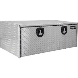 Buyers Products 1705120 18" x 24" x 48" Aluminum Underbody Toolbox with Aluminum Recessed Door and 2 T-Handle Latches 