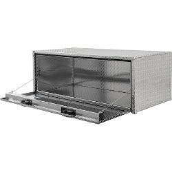 Buyers Products 1705120 18" x 24" x 48" Aluminum Underbody Toolbox with Aluminum Recessed Door and 2 T-Handle Latches - BUY 1705120