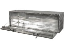 Buyers Products 1705147 24" x 24" x 72" Aluminum Underbody Toolbox with Aluminum Recessed Door and 2 T-Handle Latches - BUY 1705147