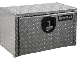 Buyers Products 1705148 14" x 12" x 16" Aluminum Underbody Toolbox with Aluminum Recessed Door and T-Handle Latch - BUY 1705148