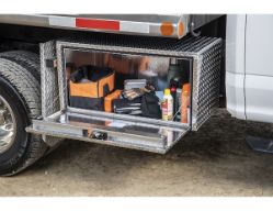 Buyers Products 1705149 14" x 12" x 18" Aluminum Underbody Toolbox with Aluminum Recessed Door and T-Handle Latch - BUY 1705149