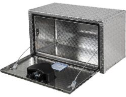 Buyers Products 1705150 14" x 12" x 24" Aluminum Underbody Toolbox with Aluminum Recessed Door and T-Handle Latch - BUY 1705150