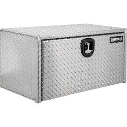 Buyers Products 1735103 18" x 18" x 30" Aluminum Diamond Tread 3-Point Latch Underbody Toolbox 