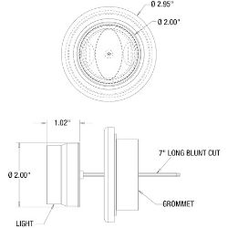 Buyers Products 5622002 2" Marker Strobe Amber/Amber Combo Light - BUY 5622002