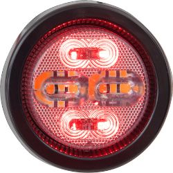 Buyers Products 5622111 2 Inch Class 1 Marker Strobe Combo Light - Red Marker/Amber Strobe - BUY 5622111
