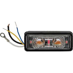 Buyers Products 5622751 2.75-Inch Rectangular Marker Strobe Amber/Red Combo Light - BUY 5622751