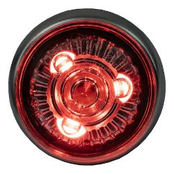 Buyers Products 5623410 1 Inch Round Combination Marker-Strobe - Red Marker/Amber Strobe - BUY 5623410