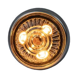 Buyers Products 5623420 1 Inch Round Combination Marker-Strobe - Amber/Amber - BUY 5623420