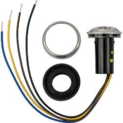 Buyers Products 5623420 1 Inch Round Combination Marker-Strobe - Amber/Amber - BUY 5623420