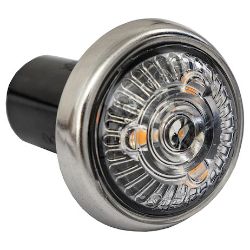 Buyers Products 5623420 1 Inch Round Combination Marker-Strobe - Amber/Amber - BUY 5623420