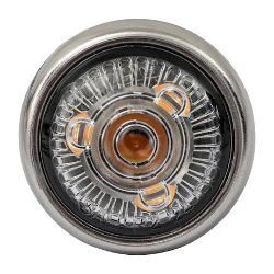 Buyers Products 5623420 1 Inch Round Combination Marker-Strobe - Amber/Amber - BUY 5623420