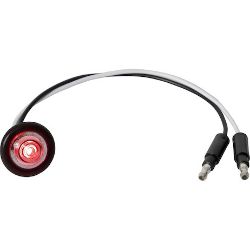 Buyers Products 5623433 .75 Inch Round Marker Clearance Lights - 1 Red Led W/ Clear Lens 