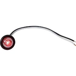 Buyers Products 5623434 .75 Inch Round Marker Clearance Lights - 1 Red Led W/ Clear Lens W/ Stripped Leads - BUY 5623434
