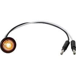 Buyers Products 5623443 .75 Inch Round Marker Clearance Lights - Male B 1 Amber Led W/ Clear Lens 