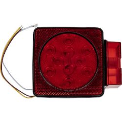 Buyers Products 5625112 Passenger Side 5 Inch Box-Style LED Stop/Turn/Tail Light for Trailers Over 80 Inches Wide, Rear Facing 