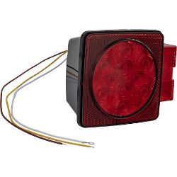 Buyers Products 5625112 Passenger Side 5 Inch Box-Style LED Stop/Turn/Tail Light for Trailers Over 80 Inches Wide, Rear Facing - BUY 5625112