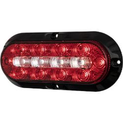 Buyers Products 5626133 6 Inch Red Oval LED Stop/Turn/Tail Surface Mount Light Kit with 14 LEDs - BUY 5626133