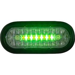 Buyers Products 5626414 6 Inch Combination LED Stop/Turn/Tail, Backup & Strobe Light with 17 LEDs, Amber/Green, Not Heated - BUY 5626414