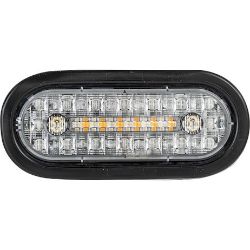 Buyers Products 5626414 6 Inch Combination LED Stop/Turn/Tail, Backup & Strobe Light with 17 LEDs, Amber/Green, Not Heated - BUY 5626414