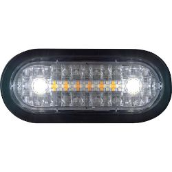 Buyers Products 5626414 6 Inch Combination LED Stop/Turn/Tail, Backup & Strobe Light with 17 LEDs, Amber/Green, Not Heated - BUY 5626414