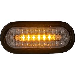 Buyers Products 5626414 6 Inch Combination LED Stop/Turn/Tail, Backup & Strobe Light with 17 LEDs, Amber/Green, Not Heated - BUY 5626414