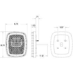 Buyers Products 5626782 Low Profile Combination Rear LED Light with Strobe - BUY 5626782