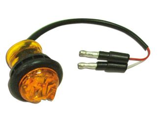 Buyers Products 5627521 0.75" 12V Amber Round Marker Clearance Light, 1 LED 