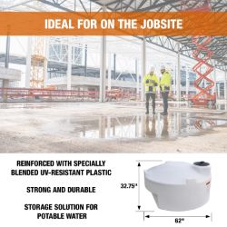 Buyers Products 82124649 63-5/16" X 52.5" X 32.75" 325 Gallon Polyethylene Storage Tank - BUY 82124649