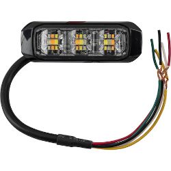 Buyers Products 8890928 3-1/2 Inch Wide Angle Tri-Color LED Strobe Light, Amber/Blue/Clear - BUY 8890928