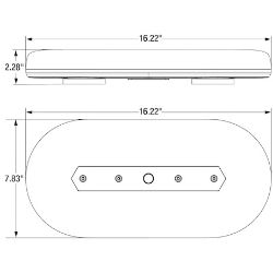 Buyers Products 8891189 16" Amber/Green Mini Light Bar - BUY 8891189