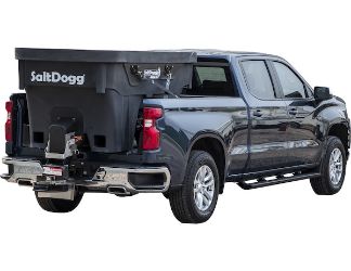 Buyers Products SHPE1500 SaltDogg 87.3" 1.45 Cubic Yard Electric Black Polymer Hopper Salt Spreader (Standard Chute) 