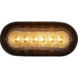 Buyers Products SL60AC 6 Inch LED Oval Strobe Light with 12 LEDs, Amber/Clear, Not Heated - BUY SL60AC