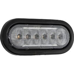 Buyers Products SL60AC 6 Inch LED Oval Strobe Light with 12 LEDs, Amber/Clear, Not Heated - BUY SL60AC