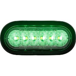 Buyers Products SL60AG 6 Inch LED Oval Strobe Light with 12 LEDs, Amber/Green, Not Heated 