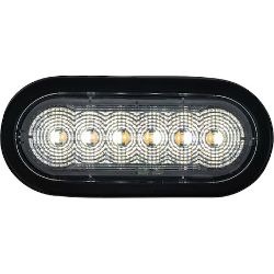 Buyers Products SL61AC 6 Inch LED Oval Strobe Light with 12 LEDs, Amber/Clear, Heated - BUY SL61AC