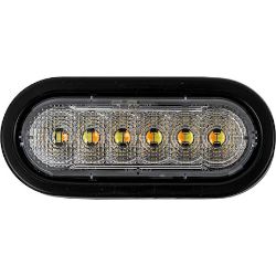 Buyers Products SL61AC 6 Inch LED Oval Strobe Light with 12 LEDs, Amber/Clear, Heated - BUY SL61AC
