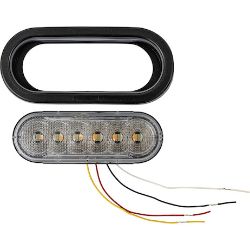Buyers Products SL61AG 6 Inch LED Oval Strobe Light with 12 LEDs, Amber/Green, Heated - BUY SL61AG