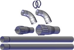 ECHO 99944100026 Posi-Loc Rain Gutter Kit - Includes PB-2520AA Adapter 