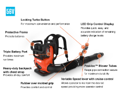 ECHO DPB-5800TBT 56V Backpack Blower Bare Tool - ECH DPB-5800TBT