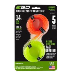 EGO AL2420PD 0.095" Dual Color Pre-Cut Twisted Trimmer Line (5-Pack) - EGO AL2420PD