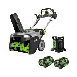 EGO SNT2134 21" 56V Electric Single-Stage Snowblower Kit w/ (2) 6.0Ah Batteries & 560W Dual Port Charger snow blower, snowblower, electric snow blower, snowblower snow thrower, snow thrower, cordless snowblower, snt2134, snt2130, peak power, single stage snow blower