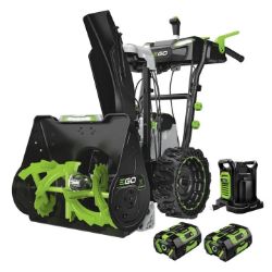 EGO SNT2425 24" 56V Two-Stage Self-Propelled Snow Blower w/ (2) 7.5Ah Batteries & Dual Port Charger 